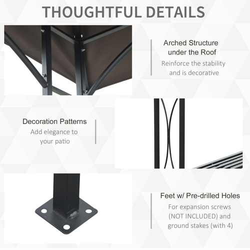 Ultimate Outdoor BBQ Canopy Tent - 2.5x1.5m Sun Shelter with Serving Tables