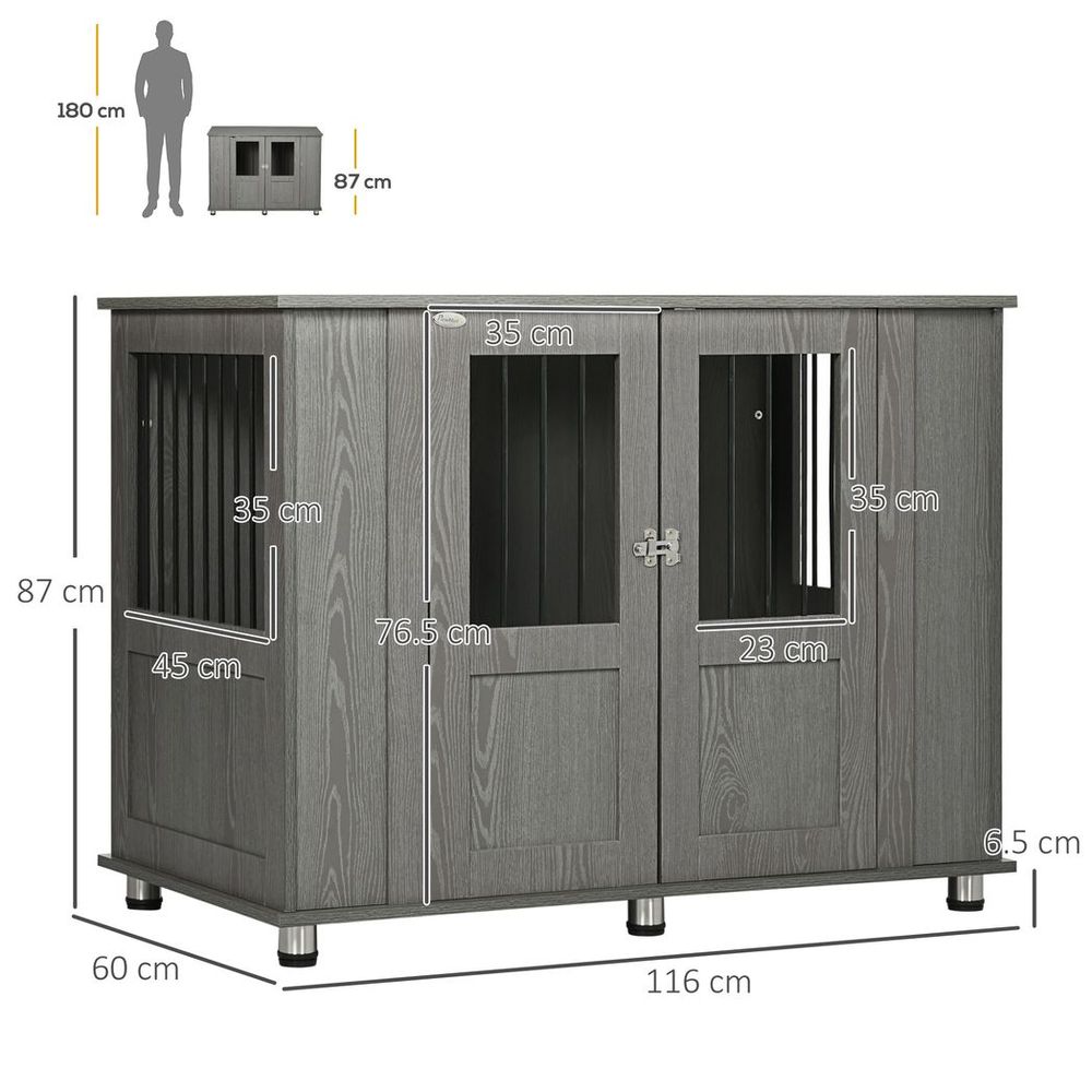 Dual-Function Extra Large Dog Crate: Stylish Indoor End Table & Secure Kennel