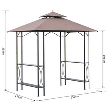 Load image into Gallery viewer, Ultimate Outdoor BBQ Canopy Tent - 2.5x1.5m Sun Shelter with Serving Tables
