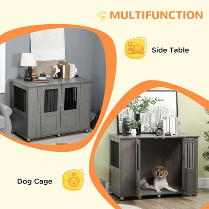 Dual-Function Extra Large Dog Crate: Stylish Indoor End Table & Secure Kennel