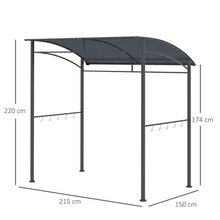 Load image into Gallery viewer, 7ft BBQ Grill Gazebo Tent - Ultimate Outdoor Cooking Shelter with Hooks &amp; Canopy
