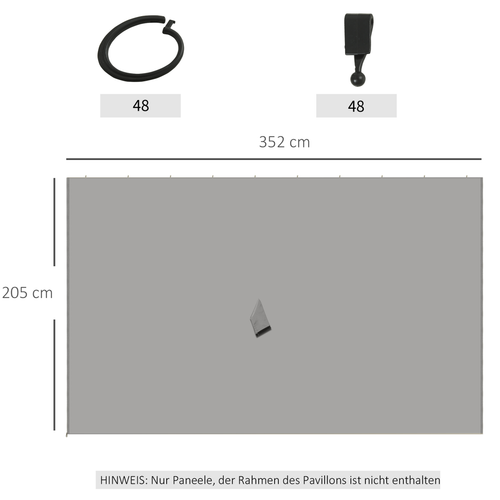 Upgrade Your Outdoor Oasis: 4-Pack Light Grey Gazebo Replacement Sidewalls