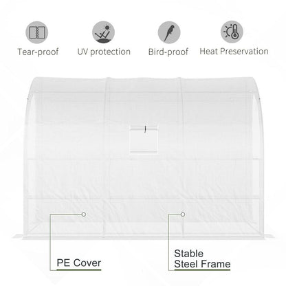 Walk-In Greenhouse Nursery - 300x150x213 cm with Ventilated Windows & Cover