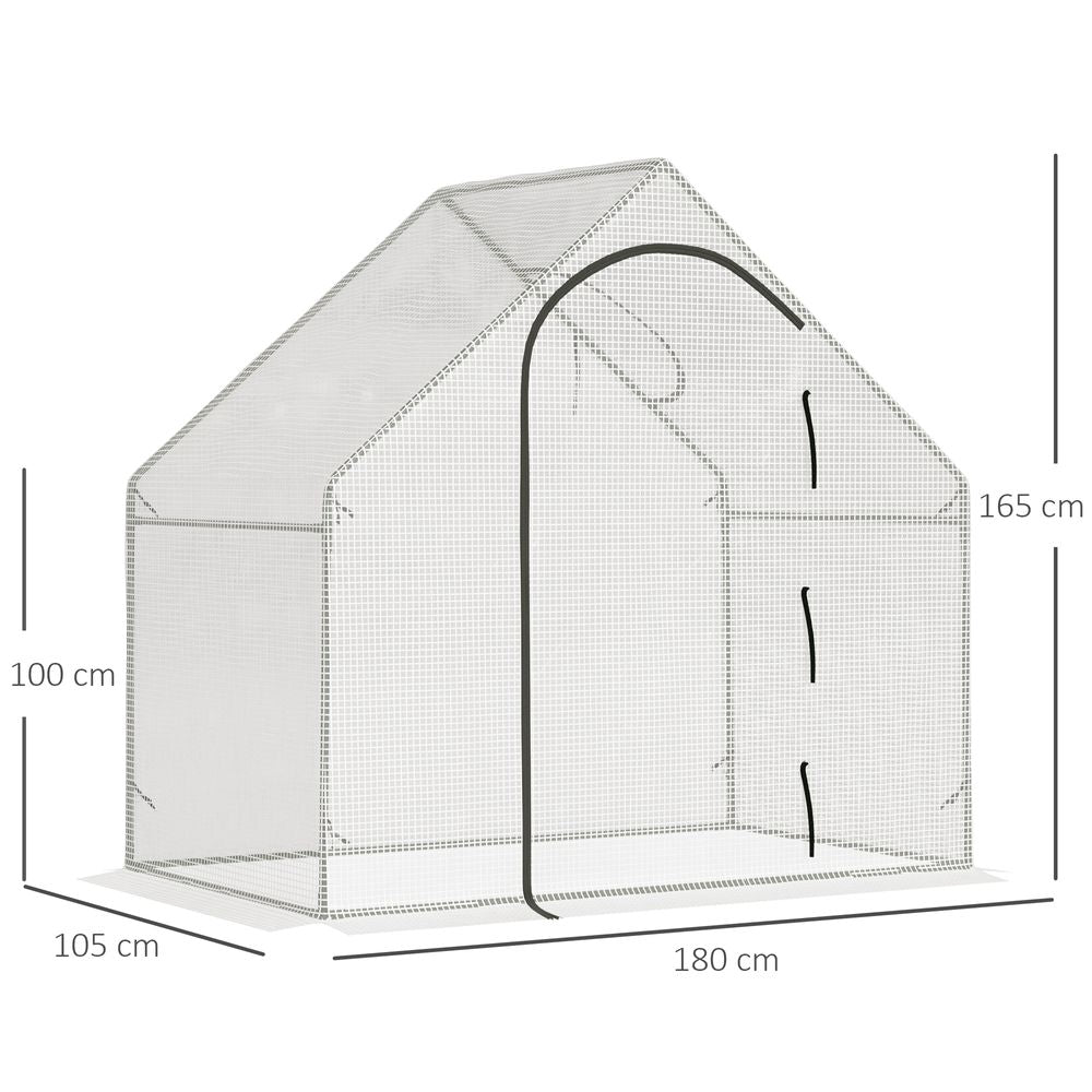 Outsunny Walk-In Greenhouse: 180x100x165cm, Perfect for Year-Round Gardening!