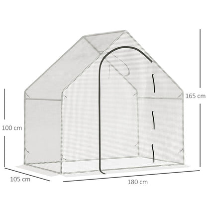 Outsunny Walk-In Greenhouse: 180x100x165cm, Perfect for Year-Round Gardening!