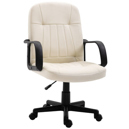 Ergonomic PU Leather Office Chair with Adjustable Height & 360° Swivel Base