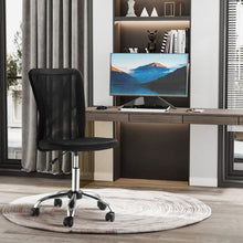 Load image into Gallery viewer, Ergonomic Armless Office Chair: Adjustable Mesh Back &amp; Padded Comfort
