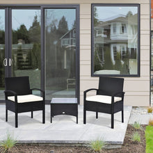 Load image into Gallery viewer, Outsunny Chic 2-Seater Rattan Bistro Set - Durable Steel Frame for Outdoor Bliss
