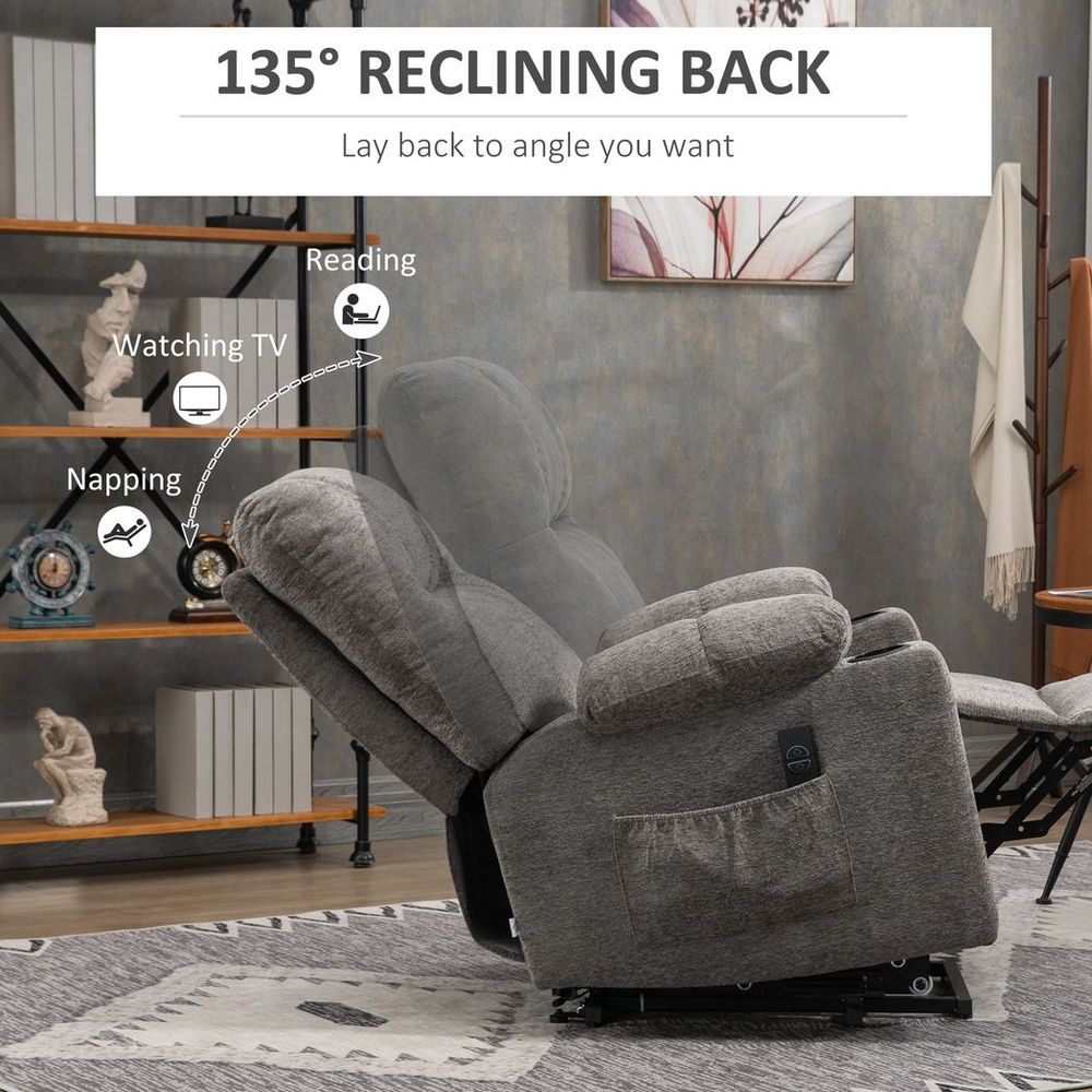 HOMCOM Electric Recliner Chair: Heavy Duty Lift Chair for Ultimate Comfort