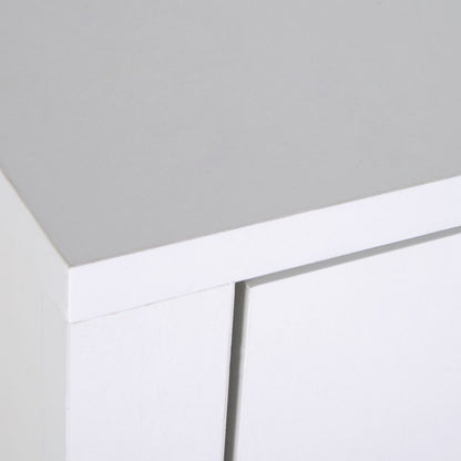 Elegant White Bedside Table with Drawer & Storage - Versatile Home Accent