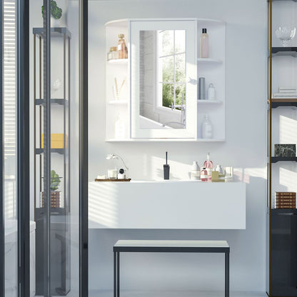 Stylish Wall-Mounted Bathroom Cabinet with Mirror & Adjustable Storage