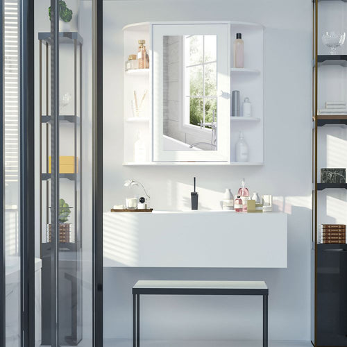 Stylish Wall-Mounted Bathroom Cabinet with Mirror & Adjustable Storage