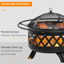 Load image into Gallery viewer, Versatile 2-in-1 Outdoor Fire Pit BBQ Grill &amp; Heater - Perfect for Any Patio!
