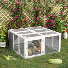 Load image into Gallery viewer, Cozy Pawhut Rabbit Hutch: Durable Small Animal Home with Open Roof - Grey
