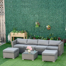Load image into Gallery viewer, Luxury 5-Piece Rattan Wicker Corner Sofa Set with Cushions - Grey Elegance
