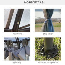 Load image into Gallery viewer, Outsunny 3x3M Metal Gazebo Canopy - Elegant 2-Tier Roof for Garden Parties
