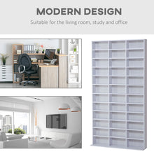 Load image into Gallery viewer, Elegant HOMCOM Media Storage Shelf - Adjustable Wooden Display for DVDs &amp; Books
