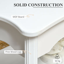 Load image into Gallery viewer, Modern White Coffee Table with Curved Legs &amp; Storage Shelf - 94x44x42 cm
