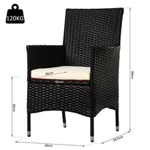Load image into Gallery viewer, Stylish 2-Piece Dark Coffee Rattan Chair Set for Ultimate Outdoor Comfort
