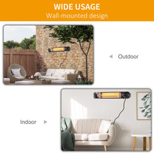 Load image into Gallery viewer, 2000W Electric Infrared Patio Heater Wall Mounted Carbon Fibre Heater Remote
