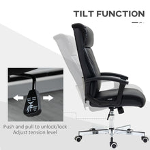 Load image into Gallery viewer, Vinsetto Massage Office Chair PU Leather Computer Chair w/ Tilt Function Black
