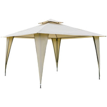 Load image into Gallery viewer, Elevate Your Summer: 3.5x3.5m Side-Less Beige Canopy Gazebo with Steel Frame
