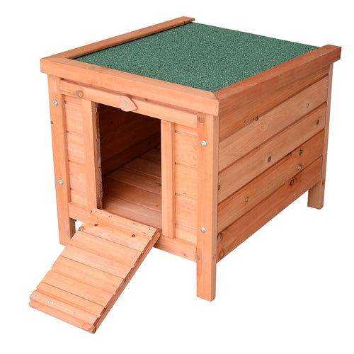 Cozy Wooden Rabbit Hutch: Secure Bunny & Guinea Pig Haven for Small Pets!