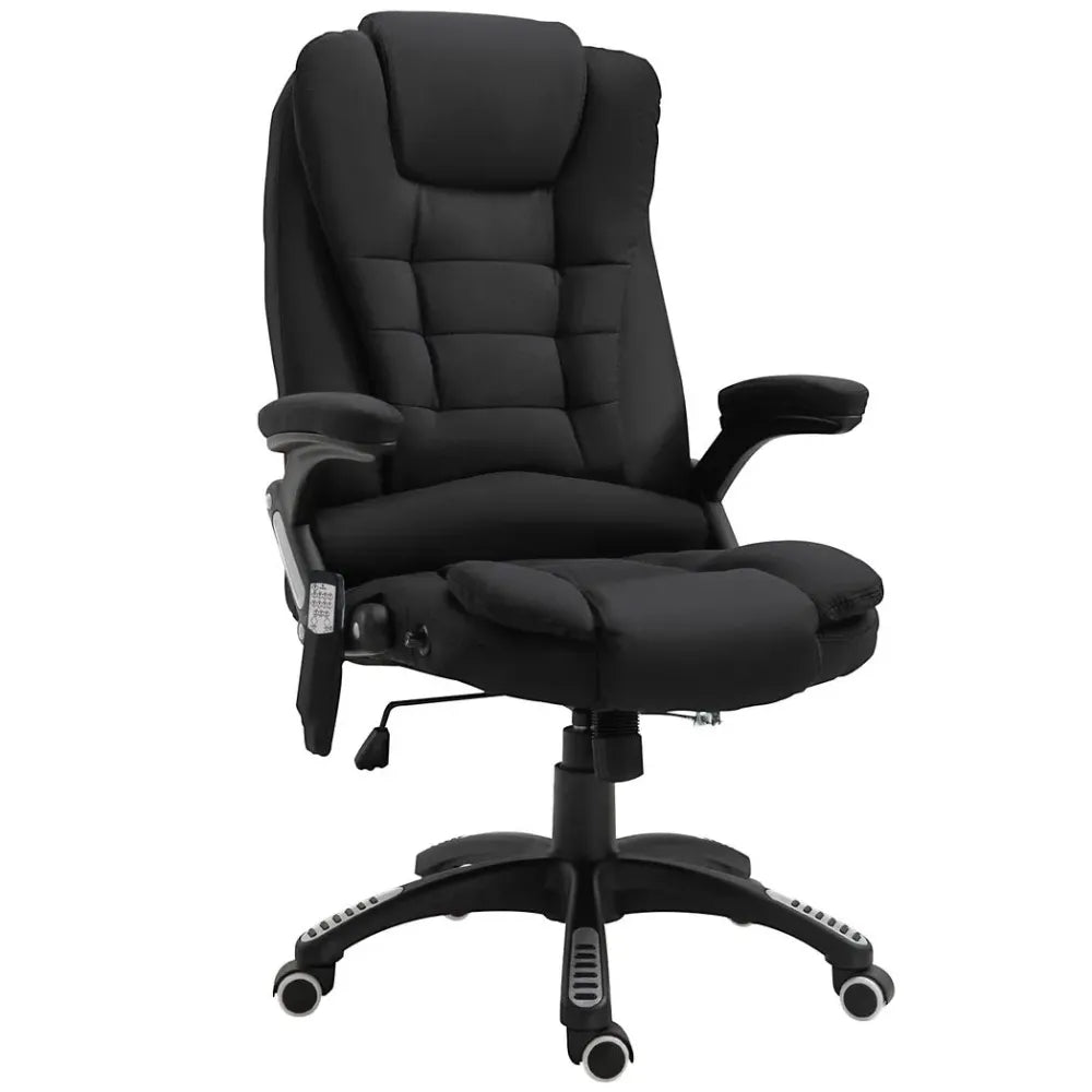 Luxury Executive Reclining Massage Chair with Heating & Headrest - Black