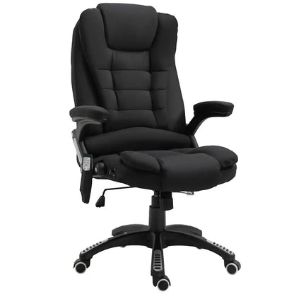 Luxury Executive Reclining Massage Chair with Heating & Headrest - Black