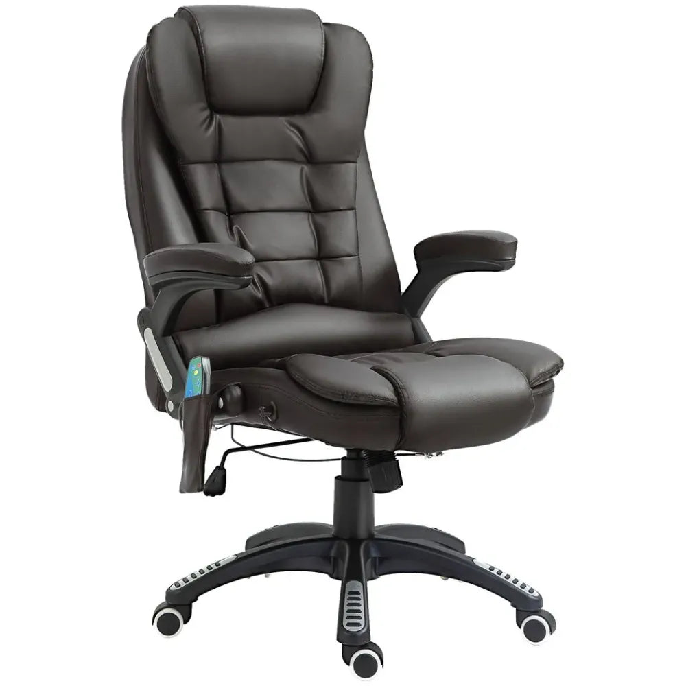 Luxury Heated Massage Office Chair - Reclining PU Leather Executive Comfort