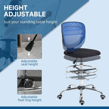 Load image into Gallery viewer, Vinsetto AdjustaDraughtsman Chair - Tall Ergonomic Office Seating in Blue
