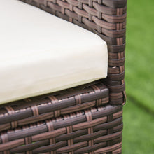 Load image into Gallery viewer, Stylish 2-Seater Outdoor Rattan Chair Set with Cushions &amp; Armrests
