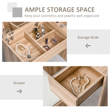 Load image into Gallery viewer, Elegant Multi-Functional Dressing Table Set with Padded Stool &amp; Hidden Storage
