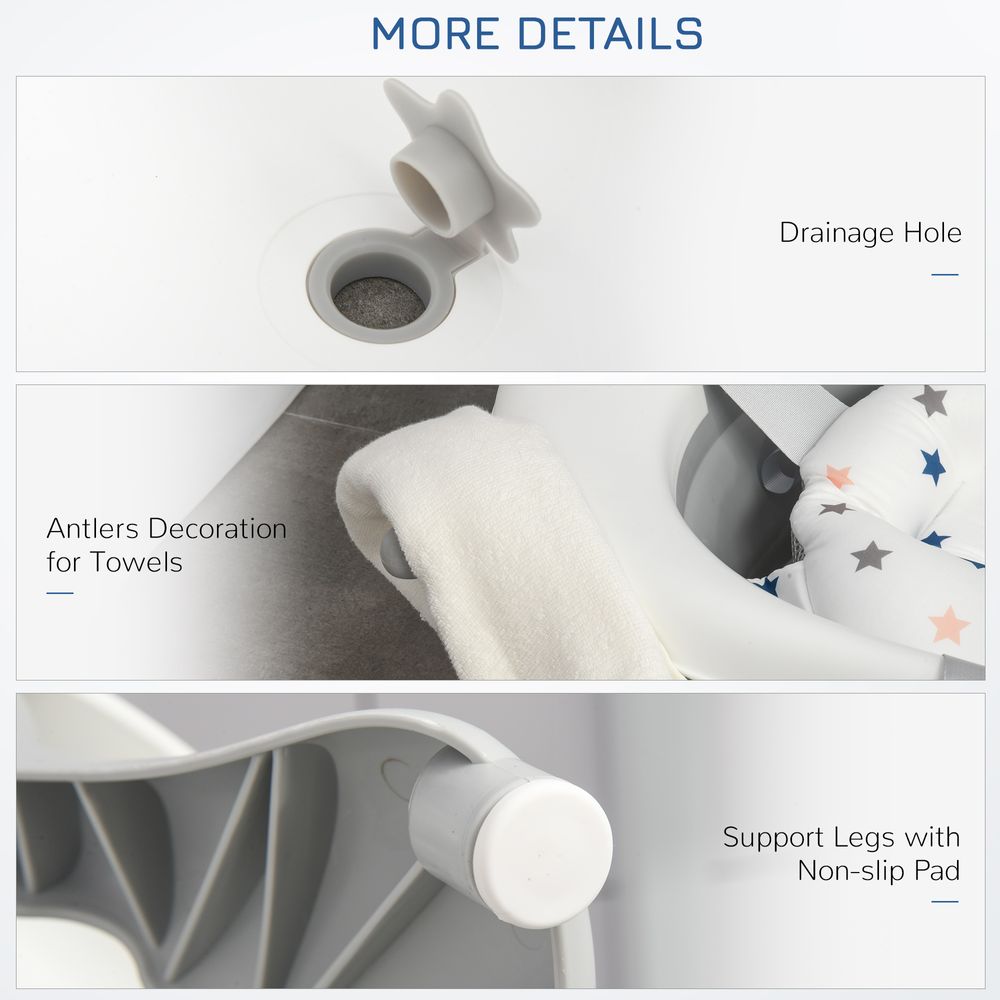 Safety First: Ergonomic Foldable Baby Bath Tub with Temperature Warning Plug