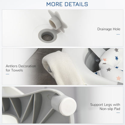 Safety First: Ergonomic Foldable Baby Bath Tub with Temperature Warning Plug