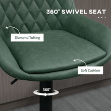 Load image into Gallery viewer, Stylish Adjustable Green Bar Stools Set of 2 - 360° Swivel &amp; Comfort
