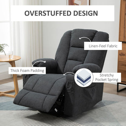Elevate & Relax: Grey Lift Recliner Chair w/ Remote - Perfect for Seniors