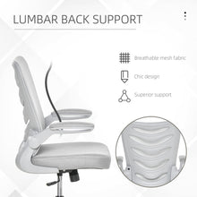 Load image into Gallery viewer, Mesh Office Chair Home Swivel Task Chair w/ Lumbar Support, Arm, Grey Vinsetto
