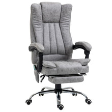 Load image into Gallery viewer, RevivePro 6-Point Heated Massage Office Chair - Grey Microfibre Comfort
