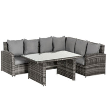 Load image into Gallery viewer, Elegant 5-Seater All-Weather Rattan Patio Dining Set with Cushions
