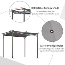 Load image into Gallery viewer, Ultimate 3x3m Steel Pergola Gazebo with Easy Retractable Canopy - Grey

