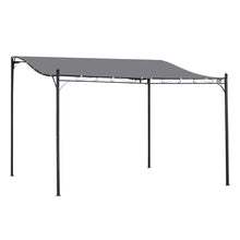 Load image into Gallery viewer, Elegant 4x3m Metal Wall Gazebo with Canopy – Stylish Outdoor Shade Solution
