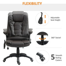Load image into Gallery viewer, Luxury Heated Massage Office Chair - Reclining PU Leather Executive Comfort
