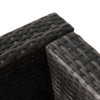 Outsunny Grey Rattan Sofa Set: Stylish 2-Seater with Cushions & Glass Table