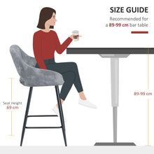 Load image into Gallery viewer, Elegant Velvet Bar Stools Set of 2 - Plush Comfort for Modern Living Spaces

