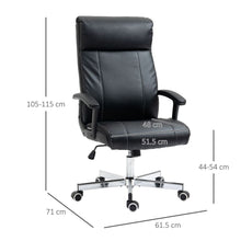Load image into Gallery viewer, Vinsetto Massage Office Chair PU Leather Computer Chair w/ Tilt Function Black

