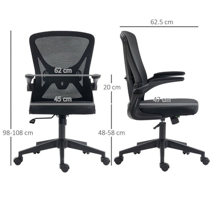 Vinsetto Ergonomic Mesh Office Chair with Lumbar Support & Swivel Wheels