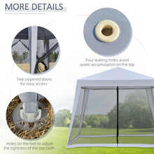 Load image into Gallery viewer, Outsunny 3x3m Outdoor Gazebo Tent with Mesh Screens - Stylish Grey Shelter!
