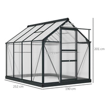 Load image into Gallery viewer, Premium 6x8ft Walk-In Greenhouse with Sliding Door &amp; Sturdy Aluminium Frame
