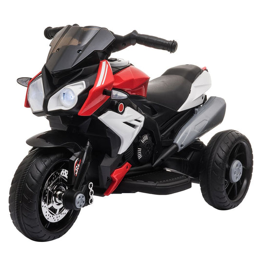 Lightning Red Kids Electric Motorcycle: Safe 6V Ride-On with Music & Lights!